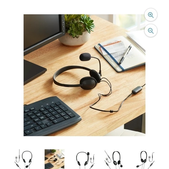 Onn 3.5 Mm Stereo Headset With Built-In Microphone Black - Picture 4 of 4